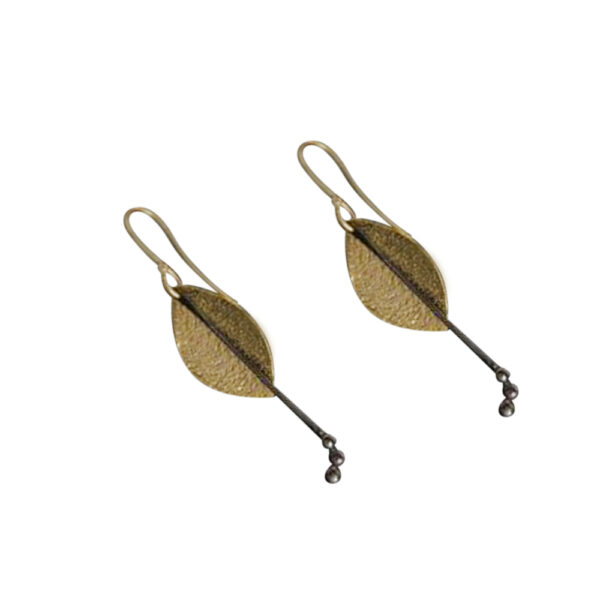 Silvesto India 925 Sterling Silver Gold Micron Plated Women Earring