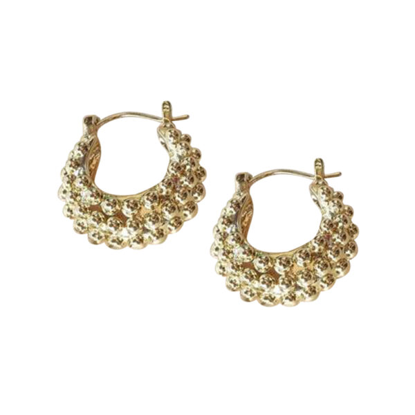 Silvesto India 925 Sterling Silver Gold Micron Plated Women Earring