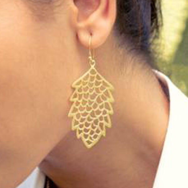 Silvesto India 925 Sterling Silver Gold Micron Plated Women Earring