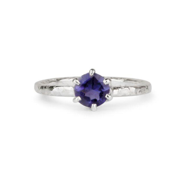 Silvesto India Natural Amethyst Gemstone 925 Sterling Silver Ring