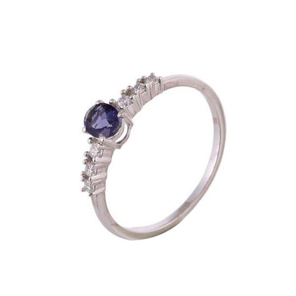 Silvesto India Natural Amethyst Gemstone 925 Sterling Silver Ring