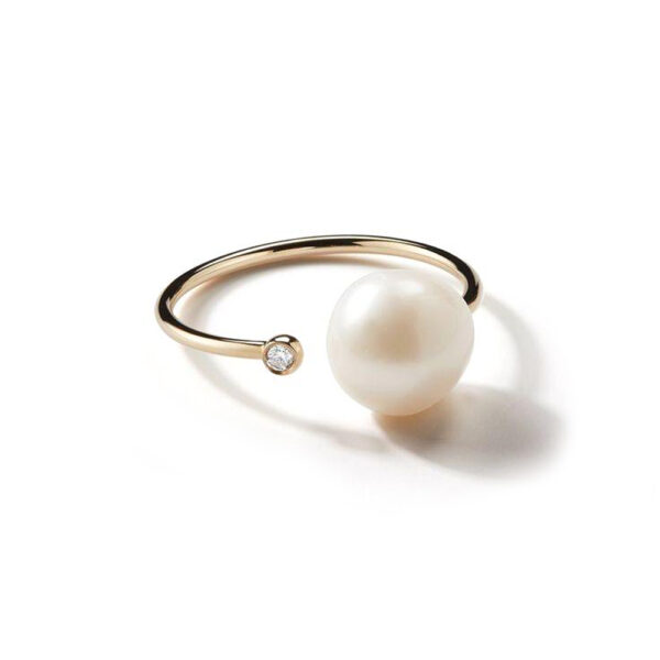 Silvesto India Natural Pearl Gemstone 925 Sterling Silver Ring