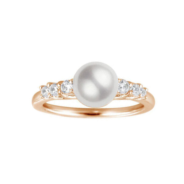 Silvesto India Natural Pearl Gemstone 925 Sterling Silver Ring