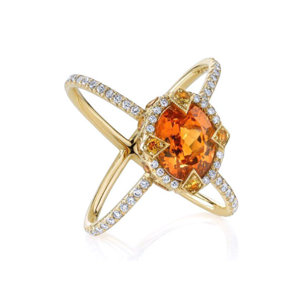 Silvesto India Natural Citrine Gemstone 925 Sterling Silver Ring