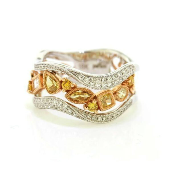 Silvesto India Natural Citrine Gemstone 925 Sterling Silver Ring